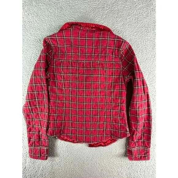 Abercrombie Fitch East Coast Vintage Jacket Womens Small Red Plaid Button Up - Picture 6 of 7